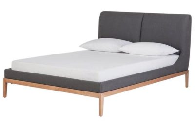 Heart of House Fuji & Upholstered Kingsize Bed Frame -Birch.